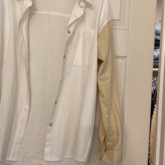 Misslola color blocked button up blouse - Picture 3 of 5